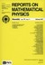 Książka ePub Reports on Mathematical Physics PRACA ZBIOROWA ! - PRACA ZBIOROWA