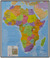 Książka ePub Afryka mapa Å›cienna polityczna na podkÅ‚adzie do wpinania 1:8 000 000 - brak