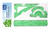 Książka ePub Zestaw geometryczny z linijkÄ… zielony Tetis 20 cm - brak