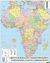 Książka ePub Afryka mapa Å›cienna polityczna na podkÅ‚adzie do wpinania 1:8 000 000 - brak