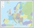 Książka ePub Europa mapa Å›cienna kodÃ³w pocztowych na podkÅ‚adzie do wpinania 1:2 500 000 - brak