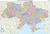 Książka ePub Ukraina mapa Å›cienna kody pocztowe arkusz laminowany 1:1 000 000 - brak