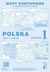 Książka ePub Mapy konturowe Polska 1, 1:4 000 000 - brak