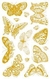 Książka ePub Naklejki papierowe pozÅ‚acane motyle - brak