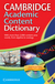 Książka ePub Cambridge Academic Content Dictionary + CD PRACA ZBIOROWA ! - PRACA ZBIOROWA