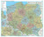 Książka ePub Polska mapa Å›cienna administracyjno-drogowa arkusz papierowy 1:700 000 - brak