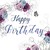 Książka ePub Karnet Swarovski kwadrat Urodziny kwiaty lawendowe i fioletowe - brak