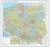 Książka ePub Polska mapa Å›cienna administracyjno-drogowa z tablicami rejestracyjnymi na podkÅ‚adzie do wpinania 1:500 000 - brak