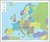 Książka ePub Europa mapa Å›cienna kodÃ³w pocztowych na podkÅ‚adzie do wpinania znacznikÃ³w 1:3 750 000 - brak