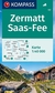 Książka ePub Zermatt, Saas-Fee, 1:40 000 - brak